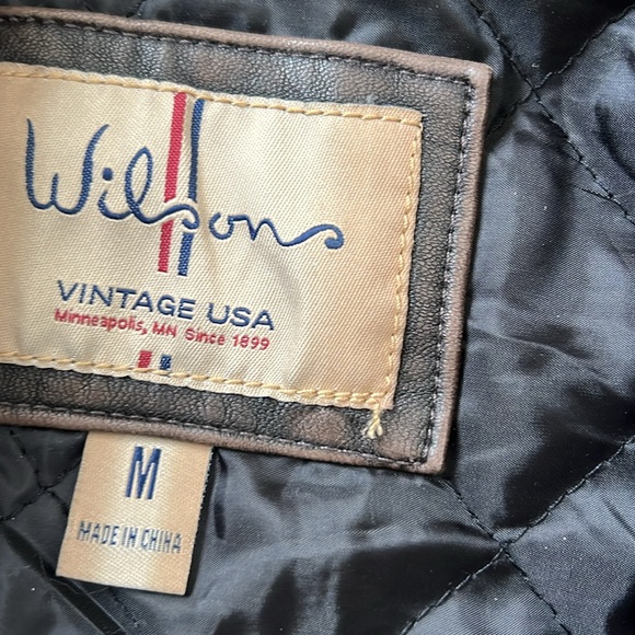 Wilson’s Leather Bomber Jacket Removable Hood Fall Jacket - Picture 2 of 5